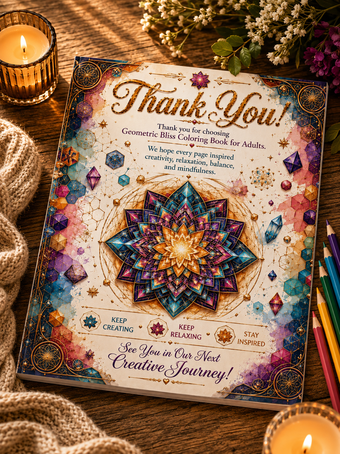 Pack of Two Geometric and Mandala coloring Books