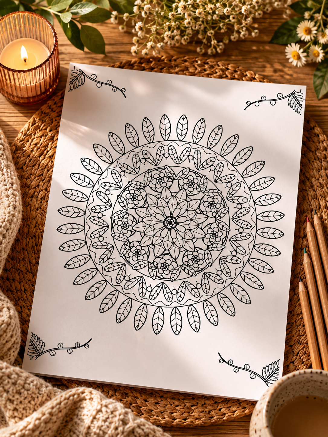 Pack of Two Botanical coloring Books