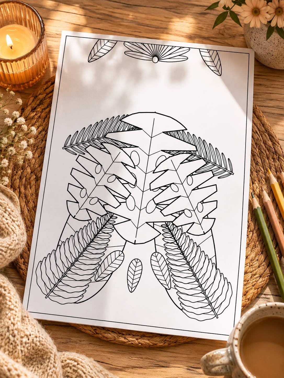 Pack of Two Botanical coloring Books