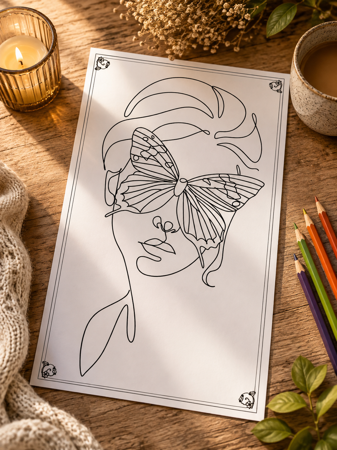 Pack of Two Butterfly and Botanical coloring Books