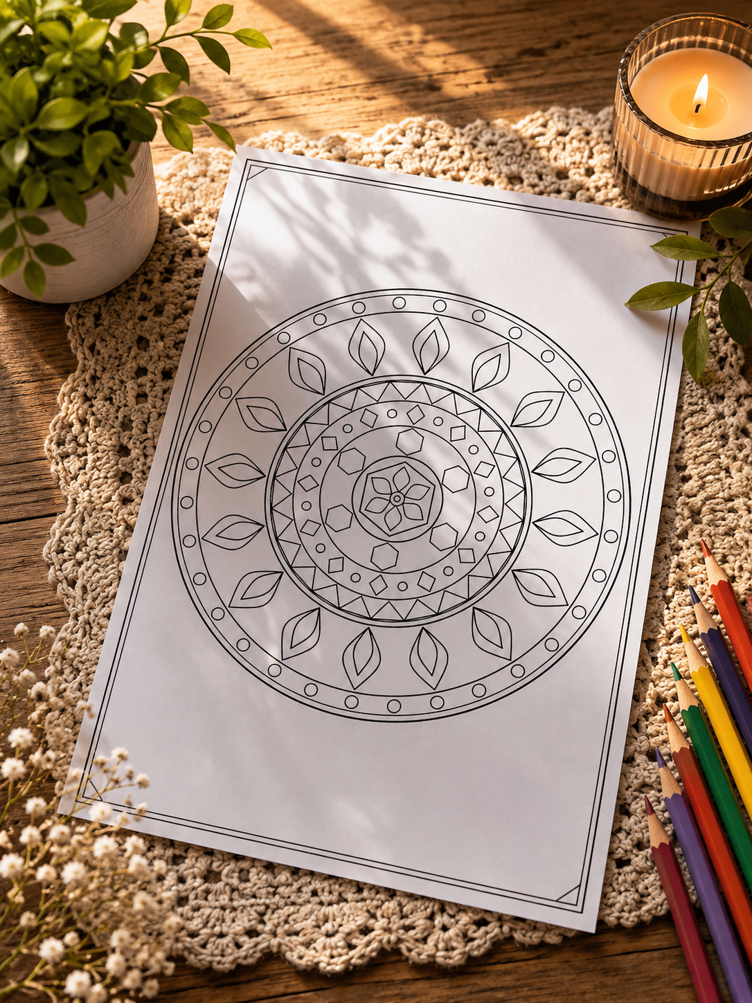 Pack of Two Geometrical coloring Books